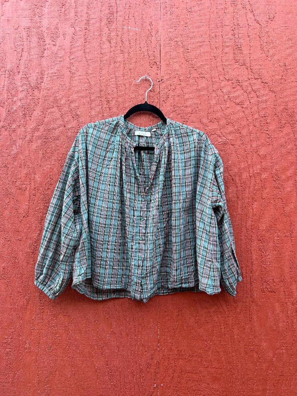 The jane blouse -- Pond promenade plaid / S